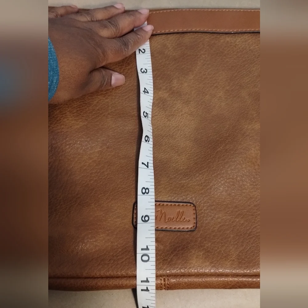 Simply Noelle Brown Faux Leather Laptop Bag